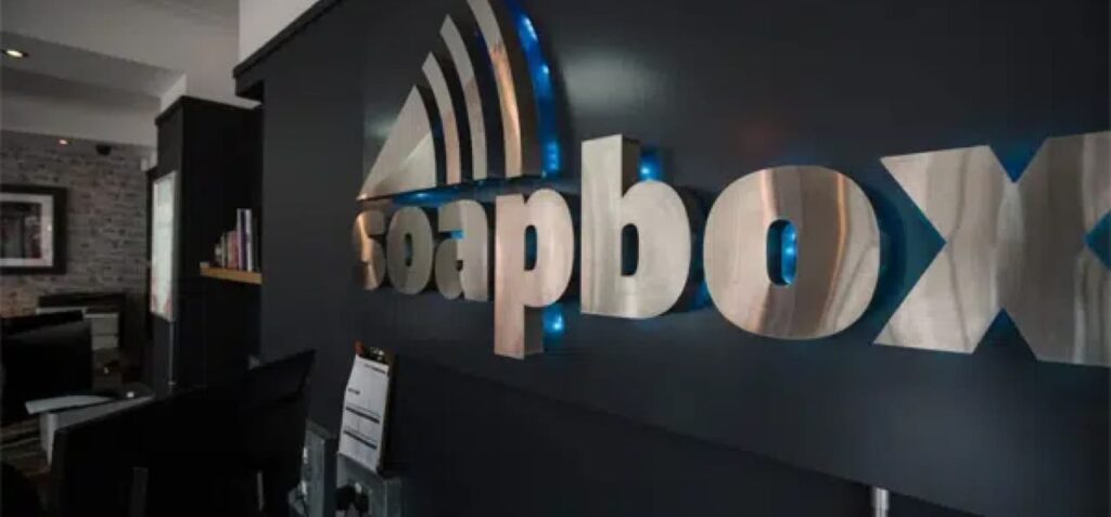 Soapbox Digital Media Wall Logo - Web Design Glasgow