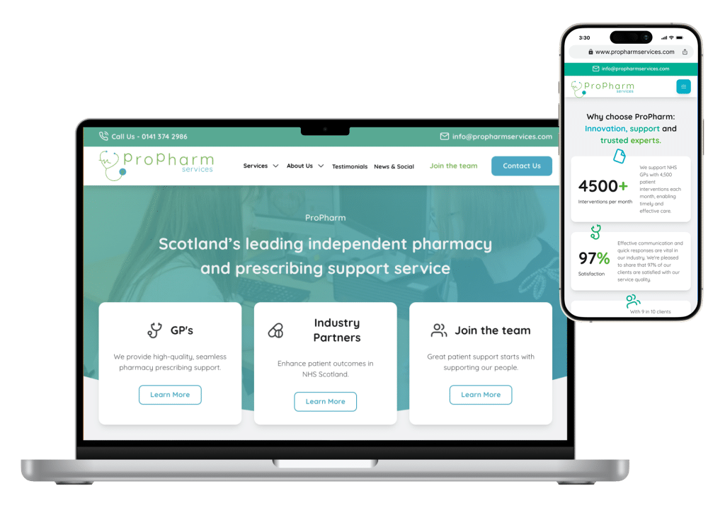 Healthcare Website Design - Propharm Services